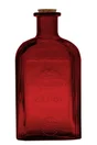 Vase Dame Jeanne verre Médoc, rouge l.20 x H.39 cm