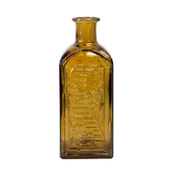 Vase Dame Jeanne verre Lemonade, ocre l.12 x H.30 cm