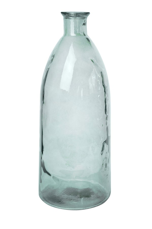 Vase Dame Jeanne verre, Cocoa, blanc l.25.5 x H.61 cm