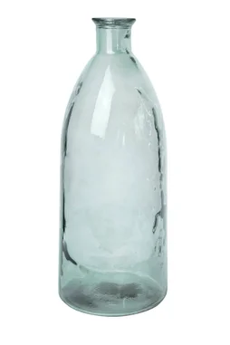 Vase Dame Jeanne verre, Cocoa, blanc l.25.5 x H.61 cm
