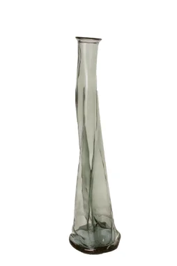 Vase Dame Jeanne verre Everest, gris l.23 x H.80 cm
