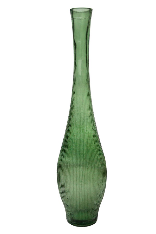 Vase Dame Jeanne verre Zen, vert l.12 x H.50 cm