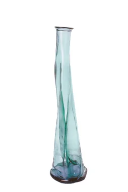 Vase Dame Jeanne verre Everest, bleu l.23 x H.80 cm