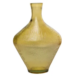 Vase Dame Jeanne verre Zen, safran l.19 x H.27 cm