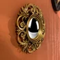 Miroir jade convexe doré diam.19,7cm