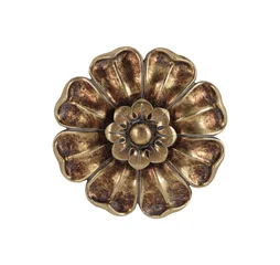 Décoration murale fleur doré 10cm