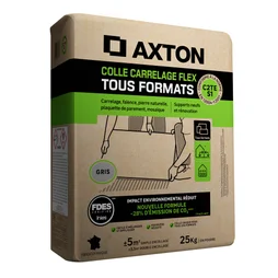 Colle en poudre sol/mur, intérieur/extérieur, tous formats, gris AXTON 25KG