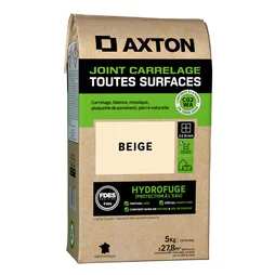 Joint tous types de carrelage et mosaïque beige AXTON, 5 kg