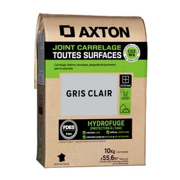 Joint tous types de carrelage et mosaïque gris clair AXTON, 10 kg