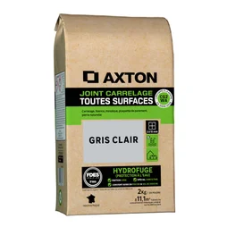 Joint tous types de carrelage et mosaïque gris clair AXTON, 2 kg