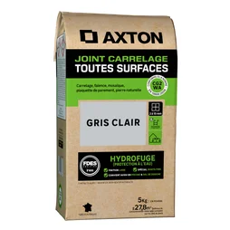 Joint tous types de carrelage et mosaïque gris clair AXTON, 5 kg