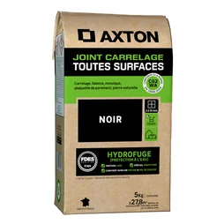 Joint tous types de carrelage et mosaïque noir AXTON, 5 kg