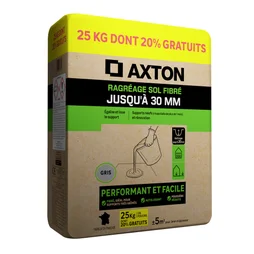 Ragréage sol poudre intérieur/extérieur 30m dont 20% gratuit AXTON 25kg