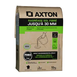 Ragréage sol poudre intérieur/extérieur 30mm AXTON, 10 kg