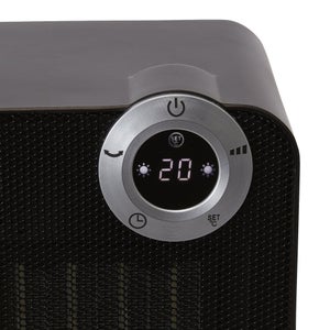 Radiateur salle de bain ceramique mobile 1800w noir class 3