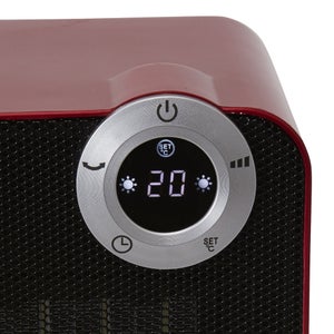 Radiateur salle de bain ceramique mobile 1800w rouge class 3