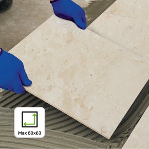 Colle 60X60 intérieure/extérieure, toutes surfaces, AXTON, 25kg, grise