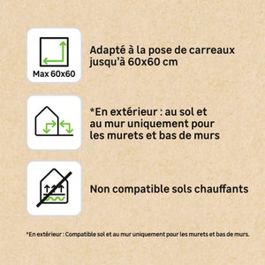 Colle 60X60 intérieure/extérieure, toutes surfaces, AXTON, 25kg, grise