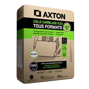 Colle à carrelage FLEX, tous formats, 25 kg, AXTON, blanche