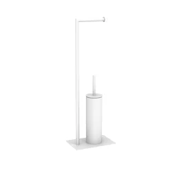 Combine brosse et porte-papier toilette Essential blanc