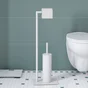 Combine brosse et porte-papier toilette Essential blanc