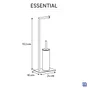 Combine brosse et porte-papier toilette Essential blanc