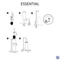 Combine brosse et porte-papier toilette Essential blanc