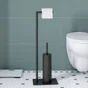 Combine brosse et porte-papier toilette Essential noir