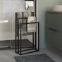 Porte-serviette sur pied noir SENSEA