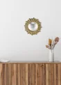 Miroir rond résine doré Maya diam.23 cm