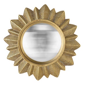 Miroir rond résine doré Maya diam.23 cm