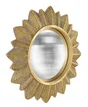 Miroir rond résine doré Maya diam.23 cm