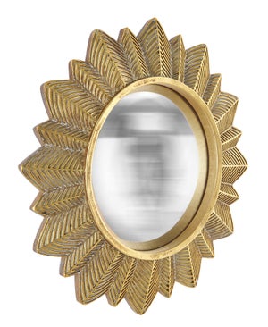 Miroir rond résine doré Maya diam.23 cm