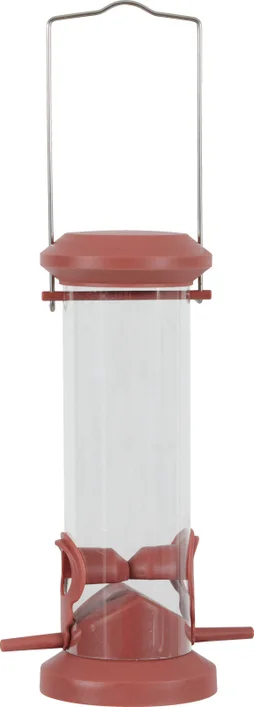 Mangeoire oiseaux du jardin silo 2 perchoirs 32.5cm terracotta ZOLUX