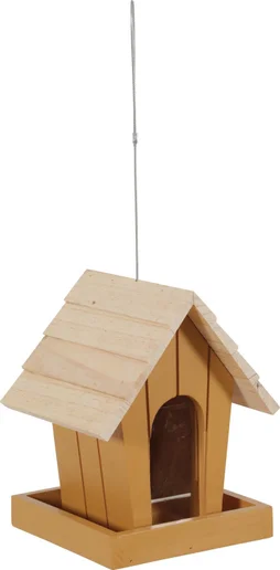 Mangeoire oiseaux du jardin coucou bois 17x23cm miel ZOLUX