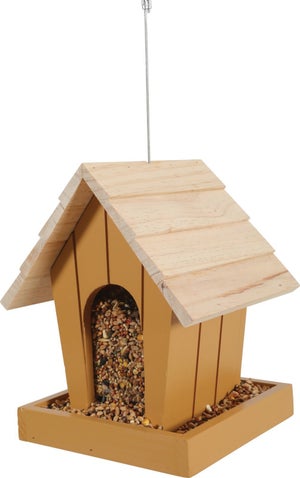 Mangeoire oiseaux du jardin coucou bois 17x23cm miel ZOLUX