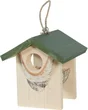 Mangeoire oiseaux du jardin hut bois l 20x21x21cm vert ZOLUX