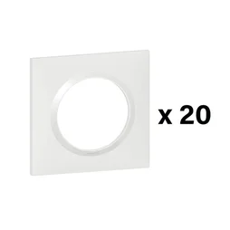 Lot de 20 plaques Dooxie, LEGRAND, blanc