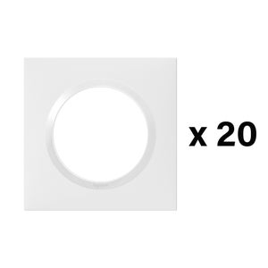 Lot de 20 plaques Dooxie, LEGRAND, blanc