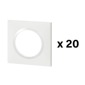 Lot de 20 plaques Dooxie, LEGRAND, blanc