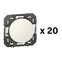 Lot de 20 interrupteur Dooxie va-et-vient à composer, LEGRAND, blanc