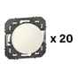 Lot de 20 interrupteur Dooxie va-et-vient à composer, LEGRAND, blanc