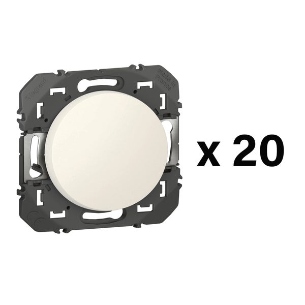Lot de 20 interrupteur Dooxie va-et-vient à composer, LEGRAND, blanc