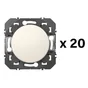 Lot de 20 interrupteur Dooxie va-et-vient à composer, LEGRAND, blanc