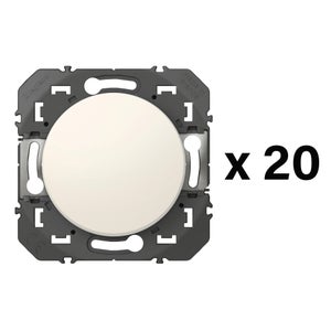 Lot de 20 interrupteur Dooxie va-et-vient à composer, LEGRAND, blanc