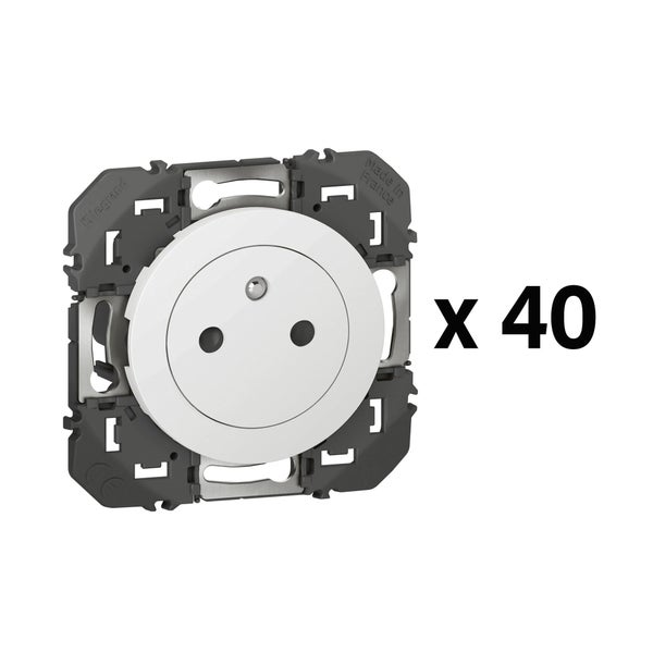 Lot de 40 prises à composer Dooxie, LEGRAND, blanc