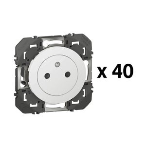Lot de 40 prises à composer Dooxie, LEGRAND, blanc