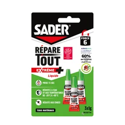 Colle de reparation sader repare tout extreme + liquide tube 3x1g