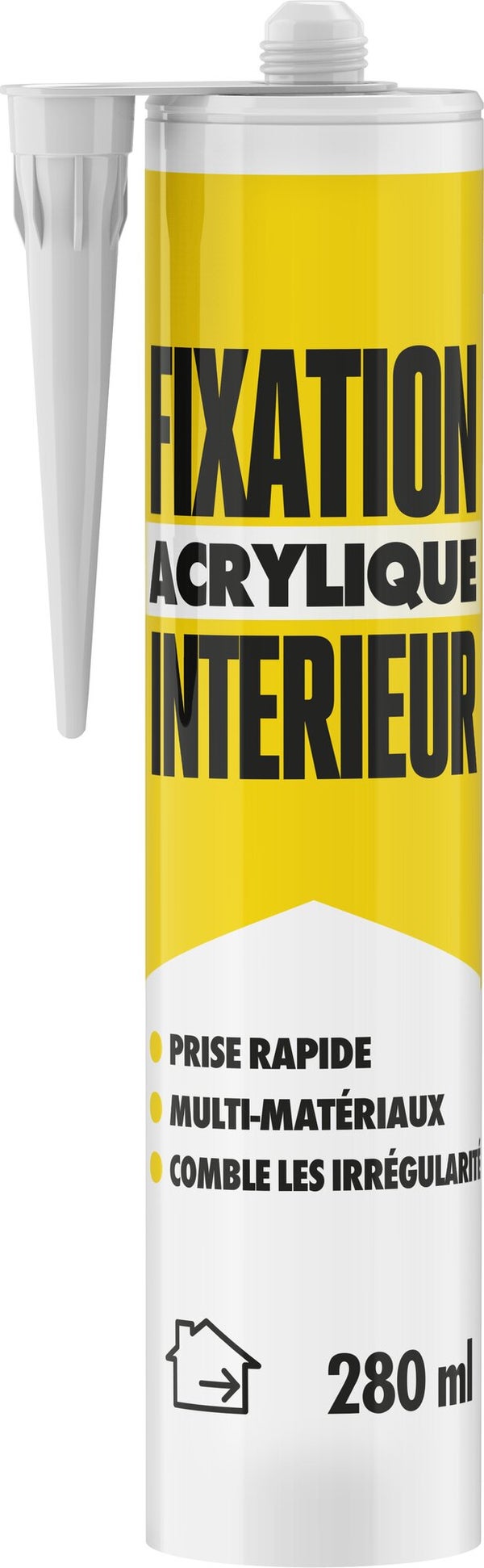 Colle fixation interieur acrylique 1er prix blanc cartouche 280ml