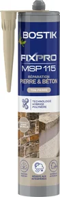 Colle joint int/ext polymere bostik fixpro msp115 pierre/beton 290ml